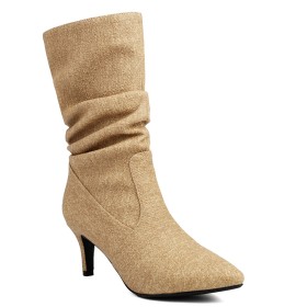 6 cm Tacones Cómodos Casual Clasico Botin Forradas Vaqueras Stilettos