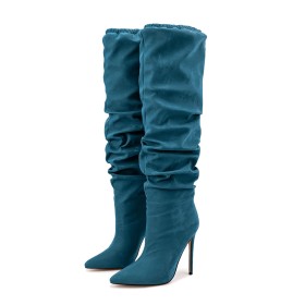 Overknee High Heel Stilettos Stretch Boots Mode Boots Damen