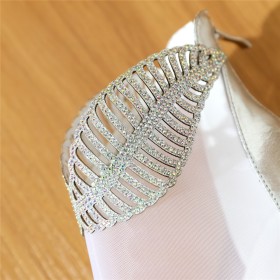 Zomerlaarzen Leer Galaschoenen Sparkle 10 cm Highheel Steentjes Mode Spitse Neus Enkellaarsjes Mooie Lak Business Casual