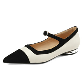 Eleganti Scarpe Pelle Mary Jane Business Casual