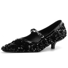 Stilettos Mary Janes Festliche Schuhe Comfort 4 cm Niedriger Absatz Pumps Damenschuhe Kitten Heel