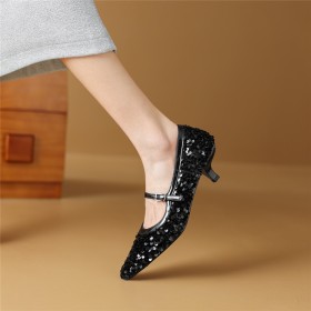 Going Out Mode Comfortabele 4 cm Lage Hak Naaldhak Mary Janes Pumps Vierkante Neus Schoen