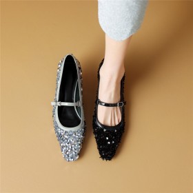 Going Out Mode Comfortabele 4 cm Lage Hak Naaldhak Mary Janes Pumps Vierkante Neus Schoen