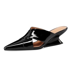 6 cm Tacon Cuñas Mules Cómodos Y Elegantes