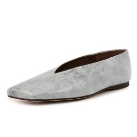 Vintage Loafers Leder Flache Damenschuhe Klassisch Comfort