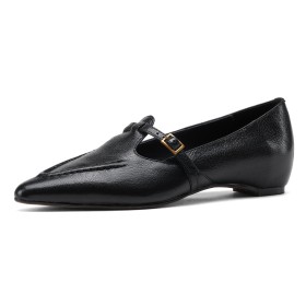3 cm Tacco Basso Cinturino T Martellata Eleganti Loafers Scarpe Classici Pelle Tacchi Largo Cinturino Alla Caviglia