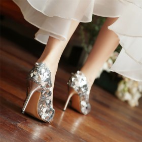 Sequin Stiletto Wedding Shoes Dressy Shoes Pointed Toe 8 cm High Heel Evening Party Shoes Comfort Pumps