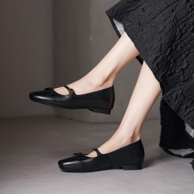 Chaussures Femme Bride Cheville Plates Noeud Élégantes Chic Cuir