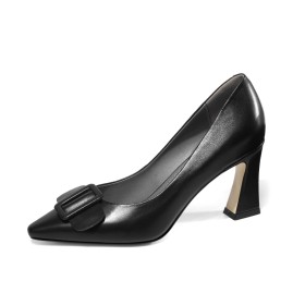 2020 Schuhe Damen Mit Absatz Stöckelschuhe Elegante Spitz Mit 7 cm Mittlerer Absatz Schwarze