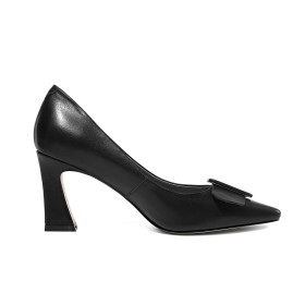 2020 Schuhe Damen Mit Absatz Stöckelschuhe Elegante Spitz Mit 7 cm Mittlerer Absatz Schwarze