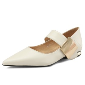 Leder Damenschuhe Comfort Geschlossene Zehe Ballerina Schuhe Flache Moderne Spitz