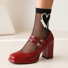 Block Heel Chunky Heel Business Casual Modern High Heels Belt Buckle Comfortable Pumps