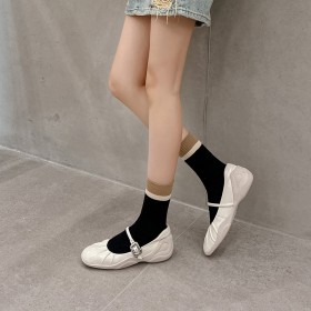 Bekväma Läder Sneakers Skor Dam Lack Mode
