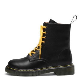 Ankle Boots Martin Flach Schnürstiefel Schwarze Herbst High Top