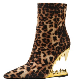 Ankle Boots Booties Leopard Print Boots Online Sale Boots Store BuyShoes.Shop