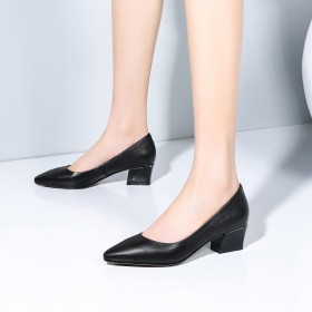 フラットシューズ ^custommade^ 3cm Office Classic Low Heel Block Heel Pumps Is Amazon.com | Crepuscute Women's Leather Closed-Toe Chunky