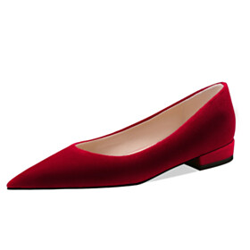 Halbschuhe Elegante Flache Bordeaux Schuhe