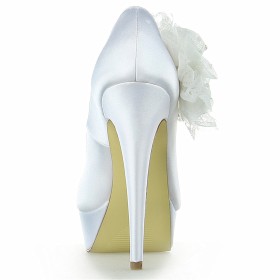 With Ankle Strap High Heel With Rhinestones Beautiful Platform Dress Shoes Bridals Wedding Shoes Closed Toe Pumps