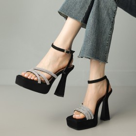 Platform Shoes 12 Inch High Heels 30CM Heel Height Sexy PU Pointed