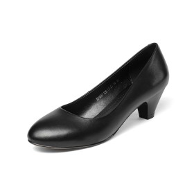 Met Rode Zool Zwarte Pumps Dames Schoenen Leer Klassiek Lage Hakken