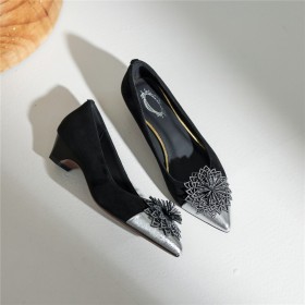 Met 4 cm Lage Hakken Damesschoenen Pumps Met Broche Comfort Vrijetijds Suede