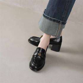 6 cm Mittlerer Absatz Klassisch Vintage Business Casual Schlupfschuhe Damenschuhe Blockabsatz