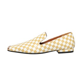 Schoenen Loafers Dames Gele Platte Klassiek