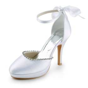 ライン ストーン アンクル ストラップ 結婚式 靴 パーティー バックル 高いヒール 7621150334F