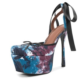 Stiletto 6 inch High Heel Platform Gradient Fashion With Bowknot Sandals