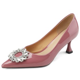 Spitse Neus Fuchsia Lak Leren 7 cm Heels Naaldhakken Pumps