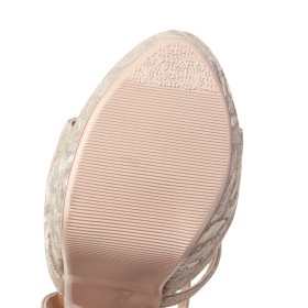 Tacco A Spillo Uscire Sandalo Moda 14 cm Tacchi Alto Scarpe Da Sera Glitter Plateau