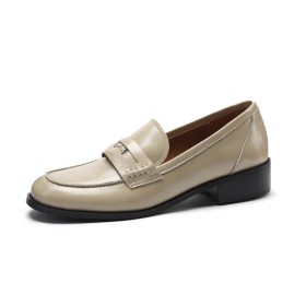 Confort Classique A Talon Bas À Boucle Talon Carré Habillées Loafers Talon Epais Chaussures Femme