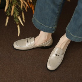 Klassisch Elegante 3 cm Niedriger Absatz Blockabsatz Bequeme Loafers