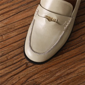 Klassisch Elegante 3 cm Niedriger Absatz Blockabsatz Bequeme Loafers