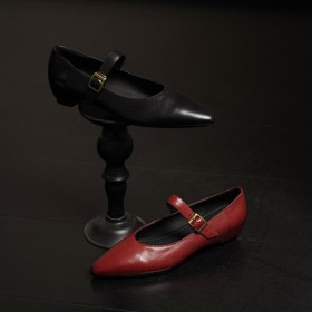 Comode Eleganti Scarpe Business Casual Tacchi Largo Tacco Bassi Punta Chiusa Lacci Caviglia Scarpe Cerimonia