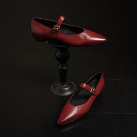 Comode Eleganti Scarpe Business Casual Tacchi Largo Tacco Bassi Punta Chiusa Lacci Caviglia Scarpe Cerimonia