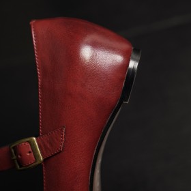 Comode Eleganti Scarpe Business Casual Tacchi Largo Tacco Bassi Punta Chiusa Lacci Caviglia Scarpe Cerimonia