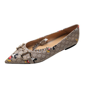 Natural Leather With Metal Jewelry Comfort Flats Mary Janes Fashion
