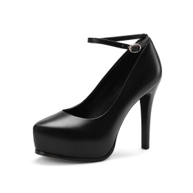 High Heel Schwarze Mit Rote Sohle Schlupfschuhe Plateau Schuhe Fürs Büro Klassisch Pumps