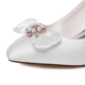ハイヒール 結婚式靴 サテン パンプス ホワイト シューズ レディース フォーマル アンクル ストラップ 5220130841F
