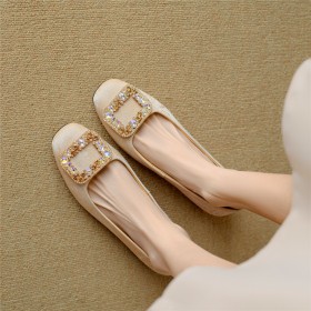 Elegant Going Out Shoes Flat Shoes With Buckle Slip On Classic