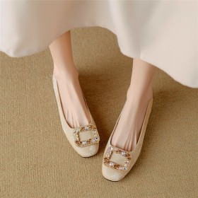 Elegant Going Out Shoes Flat Shoes With Buckle Slip On Classic