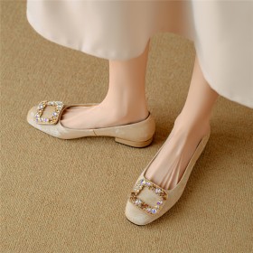Elegant Going Out Shoes Flat Shoes With Buckle Slip On Classic