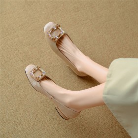 Elegant Going Out Shoes Flat Shoes With Buckle Slip On Classic