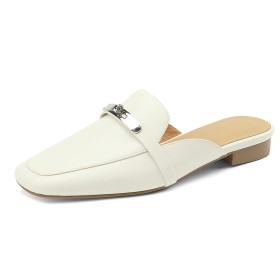 Loafers White Mules Womens Footwear Patent Leather