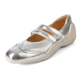 Sneakers Comfort Flats Metallic Beautiful Closed Toe
