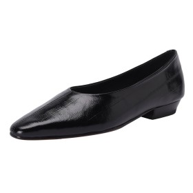 Loafers Classique Habillé Confort Chaussure Femme Bout Carré Plates Originale Cuir