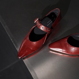 Beautiful Belt Buckle Comfort Ankle Strap Dressy Shoes