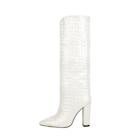 Cheap Classic Embossed Tall Boot Knee High Boots Riding Boot Patent 11