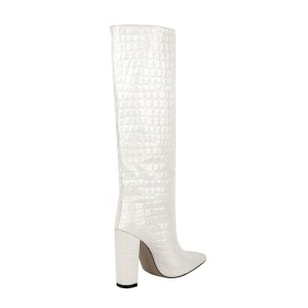 Cheap Classic Embossed Tall Boot Knee High Boots Riding Boot Patent 11